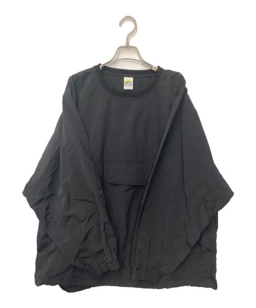 bark at the moon（バークアットザムーン）bark at the moon (バークアットザムーン) ナイロンプルオーバー ブラック サイズ:Lの古着・服飾アイテム