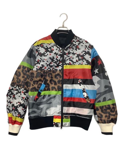 uniform experiment（ユニフォームエクスペリメント）uniform experiment (ユニフォームエクスペリメント) フライトジャケット マルチカラー・ブラック サイズ:Lの古着・服飾アイテム