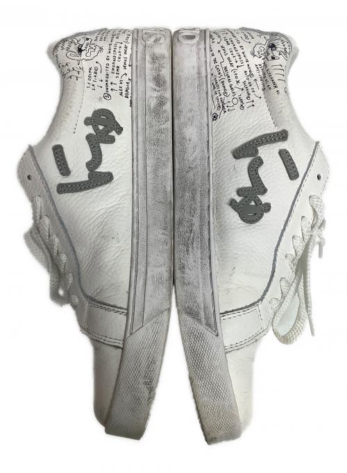 via SANGACIO（ヴィア・サンガチオ）via SANGACIO (ヴィア・サンガチオ) JEAN-MICHEL BASQUIAT (ジャン ミシェル バスキア) ローカットスニーカー ホワイト サイズ:26.5cmの古着・服飾アイテム