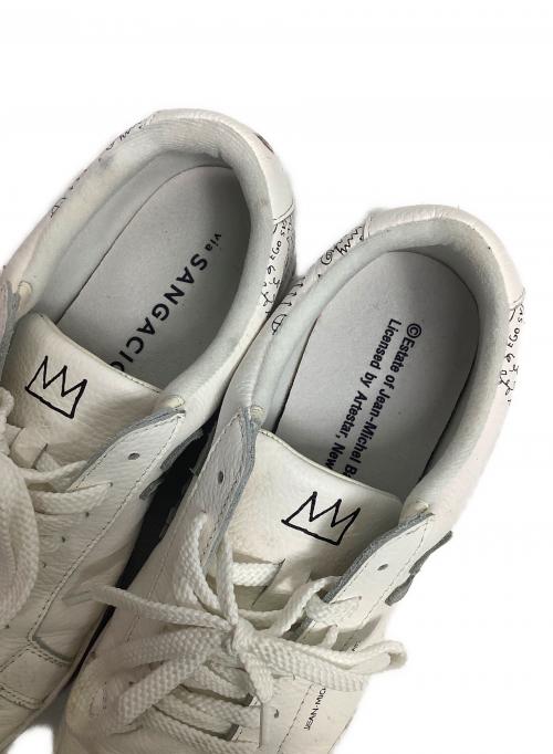 via SANGACIO（ヴィア・サンガチオ）via SANGACIO (ヴィア・サンガチオ) JEAN-MICHEL BASQUIAT (ジャン ミシェル バスキア) ローカットスニーカー ホワイト サイズ:26.5cmの古着・服飾アイテム