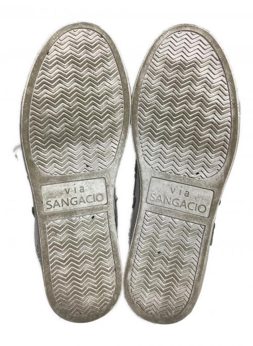 via SANGACIO（ヴィア・サンガチオ）via SANGACIO (ヴィア・サンガチオ) JEAN-MICHEL BASQUIAT (ジャン ミシェル バスキア) ローカットスニーカー ホワイト サイズ:26.5cmの古着・服飾アイテム