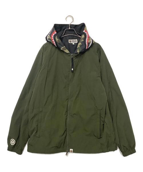 A BATHING APE（ア ベイシング エイプ）A BATHING APE (ア ベイシング エイプ) ナイロンパーカー カーキ サイズ:Lの古着・服飾アイテム