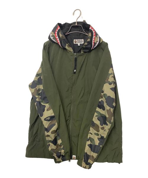 A BATHING APE（ア ベイシング エイプ）A BATHING APE (ア ベイシング エイプ) ナイロンパーカー カーキ サイズ:Lの古着・服飾アイテム