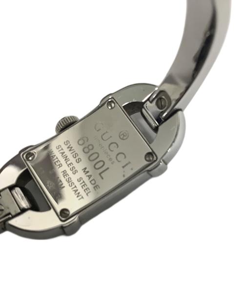 GUCCI（グッチ）GUCCI (グッチ) バングルウォッチ シルバー×ブラックの古着・服飾アイテム