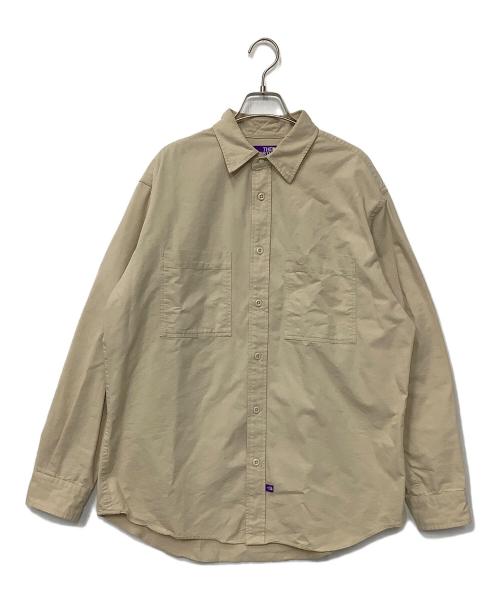 THE NORTHFACE PURPLELABEL（ザ・ノースフェイス パープルレーベル）THE NORTHFACE PURPLELABEL (ザ・ノースフェイス パープルレーベル) ワークシャツ ベージュ サイズ:Lの古着・服飾アイテム