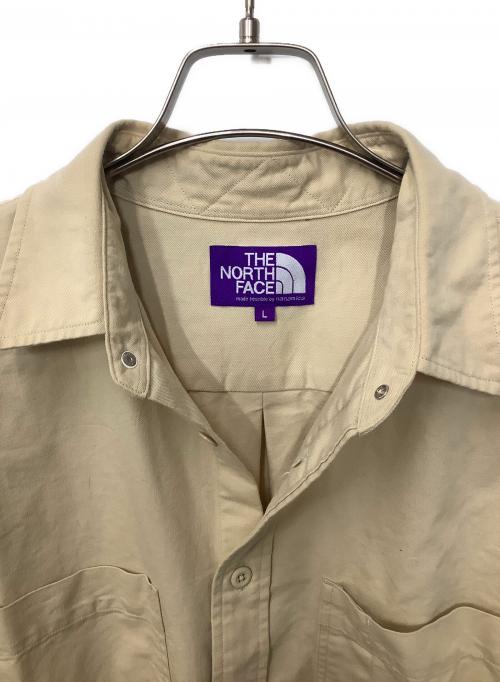 THE NORTHFACE PURPLELABEL（ザ・ノースフェイス パープルレーベル）THE NORTHFACE PURPLELABEL (ザ・ノースフェイス パープルレーベル) ワークシャツ ベージュ サイズ:Lの古着・服飾アイテム