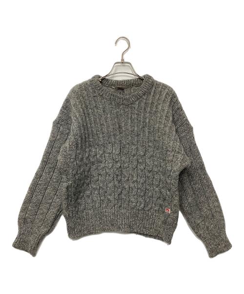 marlboro（マルボロ）Marlboro (マルボロ) ケーブルニット グレー サイズ:46の古着・服飾アイテム