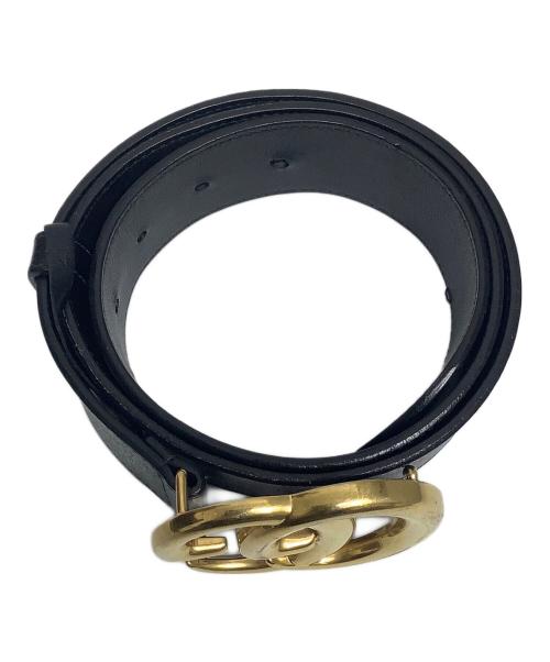GUCCI（グッチ）GUCCI (グッチ) GGレザーベルト ブラックの古着・服飾アイテム