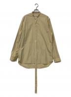 JIL SANDERジルサンダー）の古着「マンダリン襟シャツ」｜ベージュ