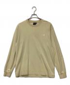 THE NORTH FACEザ ノース フェイス）の古着「L/S Nuptse Cotton Tee」｜ベージュ
