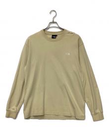 THE NORTH FACE（ザ ノース フェイス）の古着「L/S Nuptse Cotton Tee」｜ベージュ