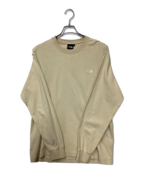 THE NORTH FACE（ザ ノース フェイス）THE NORTH FACE (ザ ノース フェイス) L/S Nuptse Cotton Tee ベージュ サイズ:Lの古着・服飾アイテム