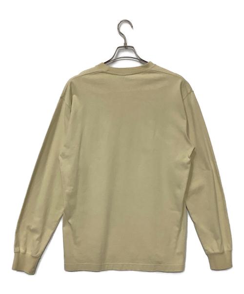 THE NORTH FACE（ザ ノース フェイス）THE NORTH FACE (ザ ノース フェイス) L/S Nuptse Cotton Tee ベージュ サイズ:Lの古着・服飾アイテム