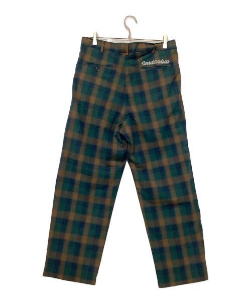 WIND AND SEA（ウィンダンシー）WIND AND SEA (ウィンダンシー) ブレイドチェックスラックス グリーン サイズ:Lの古着・服飾アイテム