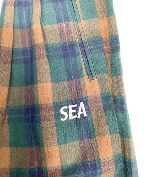 WIND AND SEA（ウィンダンシー）WIND AND SEA (ウィンダンシー) ブレイドチェックスラックス グリーン サイズ:Lの古着・服飾アイテム