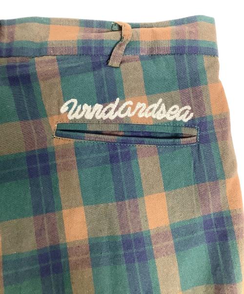 WIND AND SEA（ウィンダンシー）WIND AND SEA (ウィンダンシー) ブレイドチェックスラックス グリーン サイズ:Lの古着・服飾アイテム