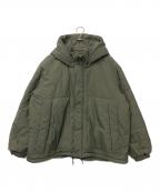 odubオーダブ）の古着「中綿 フード ジャケット」｜カーキ
