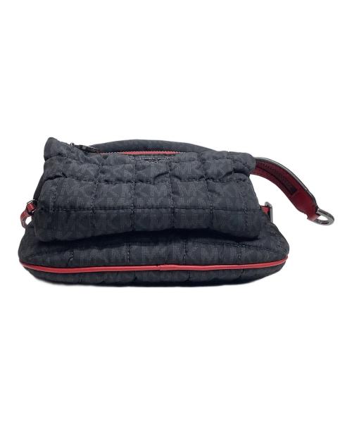 MICHAEL KORS（マイケル・コース）MICHAEL KORS (マイケルコース) メッセンジャーバッグ ブラック×レッドの古着・服飾アイテム