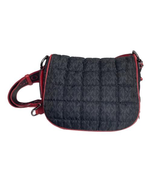 MICHAEL KORS（マイケル・コース）MICHAEL KORS (マイケルコース) メッセンジャーバッグ ブラック×レッドの古着・服飾アイテム