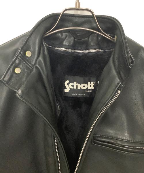Schott（ショット）Schott (ショット) ライナー付レザージャケット ブラック サイズ:32の古着・服飾アイテム