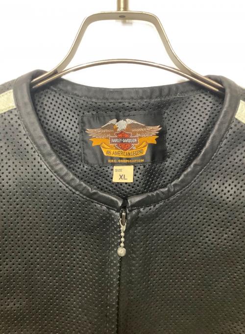 HARLEY-DAVIDSON（ハーレーダビッドソン）HARLEY-DAVIDSON (ハーレーダビッドソン) メッシュライダースジャケット ブラック サイズ:XLの古着・服飾アイテム