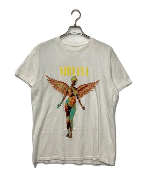 NIRVANA（ニルヴァーナ）NIRVANA (ニルバーナ) バンドTシャツ ホワイト サイズ:Lの古着・服飾アイテム