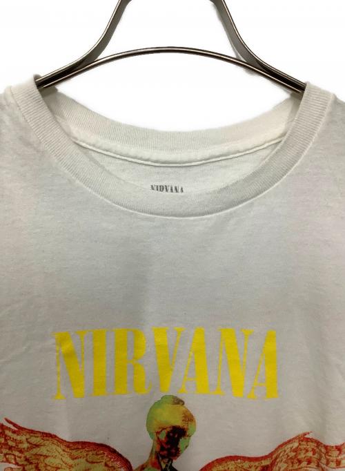NIRVANA（ニルヴァーナ）NIRVANA (ニルバーナ) バンドTシャツ ホワイト サイズ:Lの古着・服飾アイテム