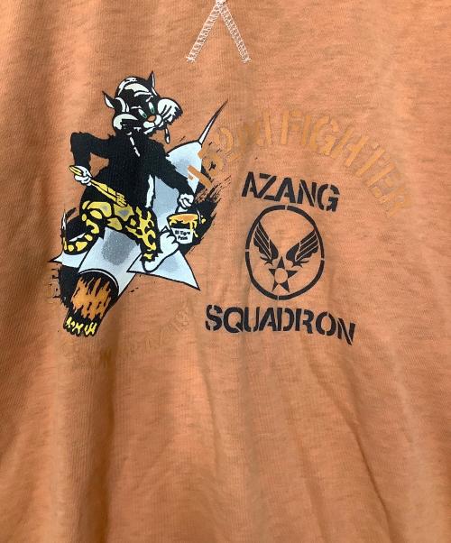 HOUSTON（ヒューストン）HOUSTON (ヒューストン) ヴィンテージスウェット オレンジ サイズ:LARGEの古着・服飾アイテム