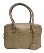 A.D.M.J.エーディーエムジェイ）の古着「クロコダイル柄トートバッグ」｜ブラウン