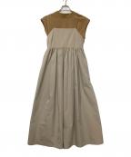 emmi atelierエミアトリエ）の古着「カットセットキャミソールワンピース」｜ベージュ