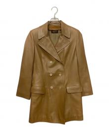 LOEWE（ロエベ）の古着「レザーコート」｜ブラウン