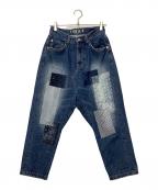 TOBILAトビラ）の古着「リメイク風サルエルパンツ」｜ネイビー