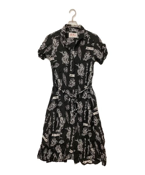 Aloha Blossom（アロハブロッサム）Aloha Blossom (アロハブロッサム) シャツワンピース ブラック サイズ:2の古着・服飾アイテム