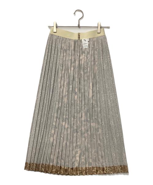 LIBERTY（リバティ）LIBERTY (リバティ) PUMA (プーマ) プリーツスカート ベージュ サイズ:XSの古着・服飾アイテム