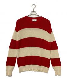 AMI Alexandre Mattiussi（アミアレクサンドルマテュッシ）の古着「19AW セーター」｜レッド×ベージュ