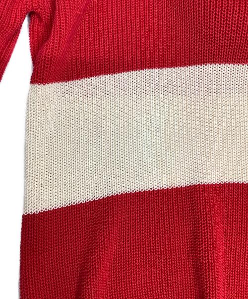 AMI Alexandre Mattiussi（アミアレクサンドルマテュッシ）AMI Alexandre Mattiussi (アミアレクサンドルマテュッシ) 19AW セーター レッド×ベージュ サイズ:Sの古着・服飾アイテム