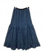 MOLLY GODDARDモリー ゴダード）の古着「シャーリングロングスカート」｜ネイビー