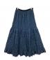 Molly Goddard（モリー ゴダード）の古着「シャーリングロングスカート」｜ネイビー