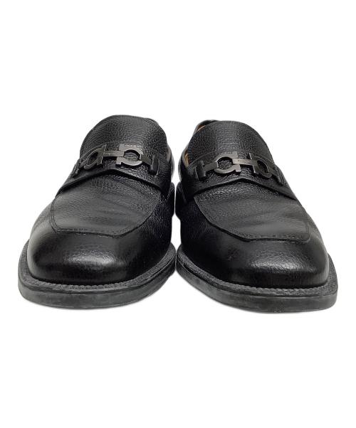 Salvatore Ferragamo（サルヴァトーレ フェラガモ）Salvatore Ferragamo (サルヴァトーレ フェラガモ) レザーローファー ブラック サイズ:9 2Eの古着・服飾アイテム