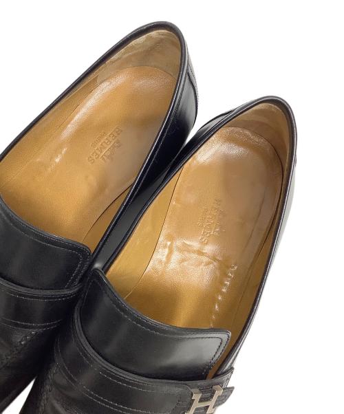 HERMES（エルメス）HERMES (エルメス) コンスタンスレザーシューズ ブラック サイズ:42の古着・服飾アイテム