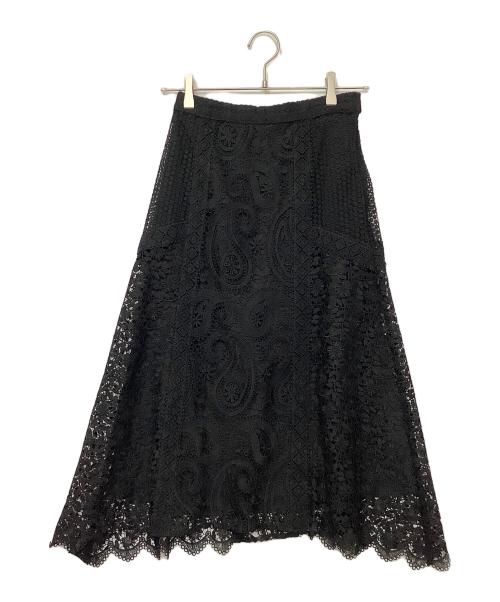 GRACE CONTINENTAL（（グレースコンチネンタル）GRACE CONTINENTAL (（グレースコンチネンタル) レーススカート ブラック サイズ:36の古着・服飾アイテム
