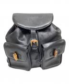 GUCCIグッチ）の古着「バンブーレザーバックパック」｜ブラック