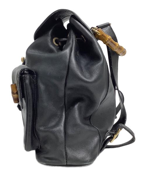 GUCCI（グッチ）GUCCI (グッチ) バンブーレザーバックパック ブラックの古着・服飾アイテム