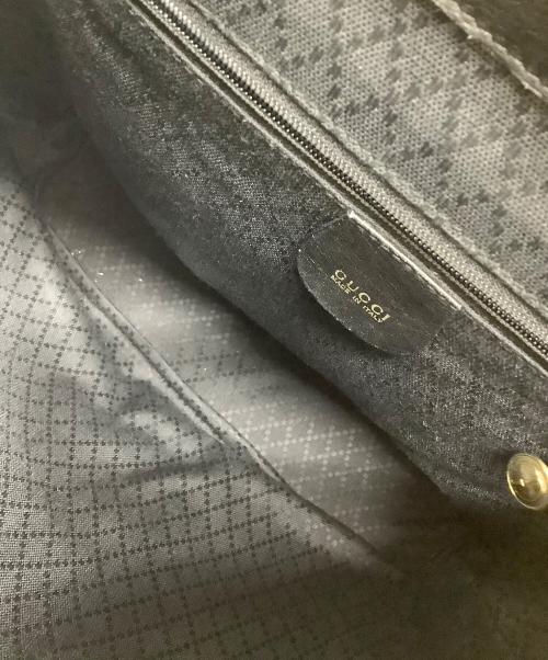 GUCCI（グッチ）GUCCI (グッチ) バンブーレザーバックパック ブラックの古着・服飾アイテム