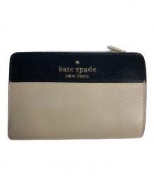 Kate Spade（ケイトスペード）の古着「2つ折り財布」｜ベージュ×ブラック