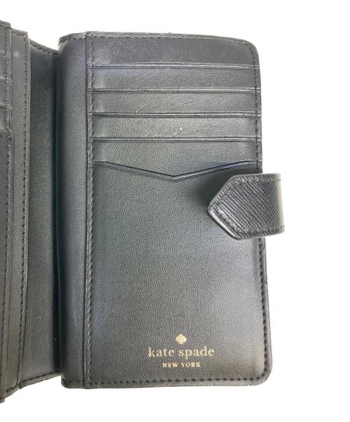 Kate Spade（ケイトスペード）Kate Spade (ケイトスペード) 2つ折り財布 ベージュ×ブラックの古着・服飾アイテム