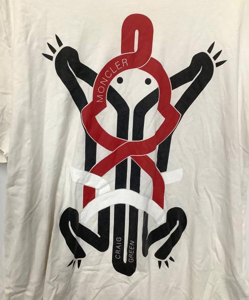MONCLER（モンクレール）MONCLER (モンクレール) 半袖カットソー ホワイト サイズ:XLの古着・服飾アイテム