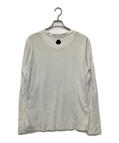 MONCLER（モンクレール）MONCLER (モンクレール) 長袖カットソー ホワイト×ブルー サイズ:XLの古着・服飾アイテム