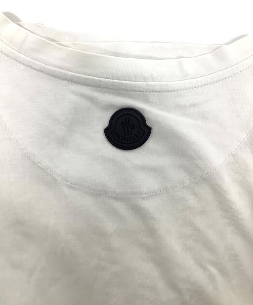 MONCLER（モンクレール）MONCLER (モンクレール) 長袖カットソー ホワイト×ブルー サイズ:XLの古着・服飾アイテム