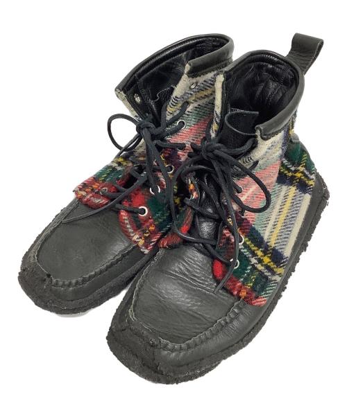 YUKETEN（ユケテン）YUKETEN (ユケテン) ハンティングブーツ ブラック×マルチカラー サイズ:表記なしの古着・服飾アイテム